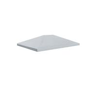 Toile de toit de belvédère - - 4x3 m - Gris - 310 g/m² - Protection contre le soleil et la pluie légère