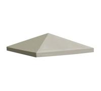vidaXL Toile de toit pour belvédère 3x3 m Beige Polyester PVC 310 g/m²