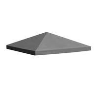 vidaXL Toile supérieure de gazebo 310 g / m² 3 x 3 m Gris 44781