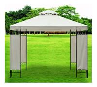Toile de toit de rechange pour pavillon tonnelle tente 3x3m creme 53cw