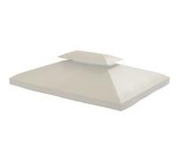 Toile de toit de rechange pour pavillon tonnelle tente 3x4m crème G