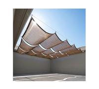 Toile de Toit en PEHD，Auvent ondulé Respirant HDPE,Couverture Rétractable De Pergola D'auvent De Vague，rétractable en U pour Balcon et terrasse，pour terrasse, Jardin(W3*L15m/W9.84*L49.21ft)