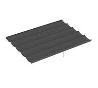Toile de toit - Outsunny - pour pergola tonnelle rétractable de 4x3 m toile uniquement - polyester - gris foncé
