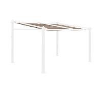 Toile de toit taupe pour tonnelle 3x4m Murum - toile de rechange pergola. toile de remplacement