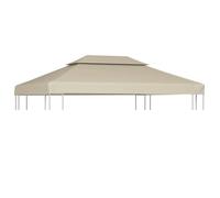 Toile de Tonnelle - Contemporain Recouvrement de remplacement d'auvent 310 g-m² 3 x 4 m Beige Home66418