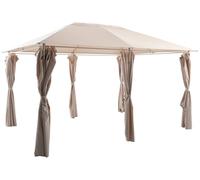 Toile de tonnelle SANTORINI Beige Lin Pour 4 x 3 m - Acier, Polyester Hespéride