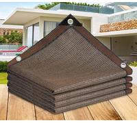 Toile de Voile en Tissu Noir Ombre Protection Solaire Jardin Auvent Anti Vieillissement Bâche d'ombrage, Filet D'ombrage Respirant Couverture pour Jardin, Serre, Patios, Filet d'intimité, Marron-3 x 7