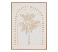 Atmosphera Créateur d'intérieur - Toile Déco 3D Palmier "Meryl" 45x60cm Blanc Blanc