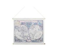 SIGNES GRIMALT Toile déco Carte du monde à suspendre Lin - 60 x 76 cm BEIGE