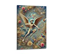 Toile décorative moderne pour la maison - Affiche religieuse - Cupidon le dieu de l'amour solennel et sacré ajoutant une atmosphère solennelle aux salles de prière - 30 x 45 cm - Style cadre