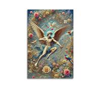 Toile décorative moderne pour la maison - Poster religieux - Cupidon le dieu de l'amour solennel et sacré ajoutant une atmosphère solennelle aux salles de prière - 50 x 75 cm - Sans cadre