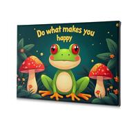 Toile décorative pour salle de bain avec inscription Do What Makes You Happy, décoration de Pâques chrétienne (30 x 40 cm)