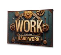 Toile décorative pour salle de bain avec inscription « Know How To Work » - 30 x 40 cm