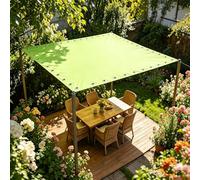 Toile d'ombrage 125 x 400 cm Protection UV, Anti-Déchirure, Coupe-Vent, Imperméable Voiles Ombrages Rectangulaire Imperméable avec Cordes pour Terrasse Jardin Extérieur, Vert Tendre