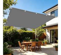 Toile d'ombrage 2.4 x 3.3 m Résistant à l'eau Protection Contre Le Vent, Résistant Aux Intempéries, Protection UV Auvent Rectangulaire Imperméable pour Camping, Patio, Gris Clair
