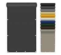 Toile d'ombrage 240 x 390 cm Imperméable, Protection Rayons UV Voile d'ombrage Imperméable avec Œillets pour Balcon, Serre, Plantes, Terrasse, Clapier, Piscine, Noir