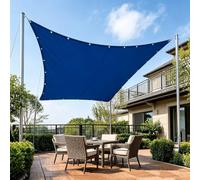 Toile d'ombrage 460 x 1000 cm Protection UV, Anti-Déchirure, Coupe-Vent, Imperméable Voile d'ombrage Rectangulaire, Parasol avec Cordes pour Terrasse Jardin Extérieur, Bleu Foncé