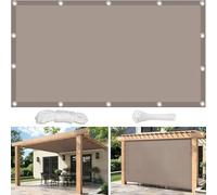 Toile D'ombrage 4x4.5M Imperméable Rectangulaire Voile Ombrage Filet D'ombrage Bâche Ombrage Polyester Protection UV Solaire pour Jardin Balcons Terrasse Pergola avec Oeillet Cordon Kaki