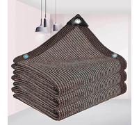 Toile d'ombrage 90 % verte pour clôture de jardin, protection UV pour serres, terrasses, tomates et jardins, 5 x 7 m, filet d'ombrage marron pour l'extérieur