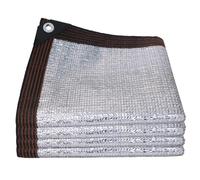 Toile d'ombrage 99% en Aluminium avec Surface réfléchissante argentée, Maille HDPE Robuste avec Ourlet Cousu à Six rangées et œillets Tous Les 0,9 m for Usine(5 * 10m/16.25 * 32.5ft)