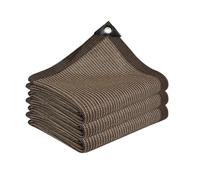 Toile d'ombrage à 80 % avec œillets, protection solaire pour pergola, terrasse, serre, poulailler, résistant aux UV, protection du jardin Marron