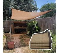 Toile d'ombrage à 80 % pour plantes - Filet d'ombrage marron durable avec œillets renforcés parfait pour serres, terrasses, pergolas, granges, chenils et piscines (5 x 19 m)