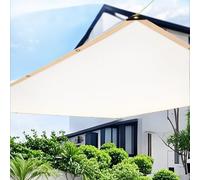 Toile d'ombrage à 80 % résistante aux UV pour jardin, filet d'ombrage blanc avec œillets, 4 x 10 m, couverture de plantes d'extérieur parfaite pour les granges et les cours, filet de protection