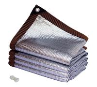 Toile d'ombrage à 99 % - Filet d'ombrage réfléchissant en aluminium pour jardin, terrasse et pergola - Protection UV avec œillets - Tailles : 1 x 4 m, 2 x 6 m, 3 x 5 m, 4 x 7 m, 6 x 10 m