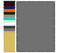 Toile D'Ombrage AjouréE 1.6 x 2.5 m UV Protection avec Oeillets Tissu Polyester Multi Couleur et Taille Bâche dombrages pour Terrass fête activités Potager, Gris Clair