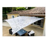 WERKA PRO Toile d'ombrage ajourée Blanche 3 x 3m