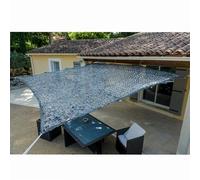 Toile d'ombrage ajourée Grise 120 g/m2 4 x 5m | Polyester, acier, durable, solaire, usage jardin et terrasse, balcon, extérieur, ventilation efficace