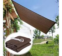 Toile d'ombrage anti-UV à 90 % - 1,8 x 3,5 m - Pour terrasse, balcon, jardin, protection contre les regards indiscrets, pergola, auvent, extérieur, marron