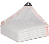 Toile d'ombrage avec œillets pour jardin, voile d'ombrage 55 % maille d'ombre, bâche blanche, 1 x 2 m, 2 x 5 m, 2 x 8 m, 3 x 4 m, 4 x 5 m, 4 x 6 m, 6 x 6 m (épaisseur : blanc, taille : 2 x 4 m)