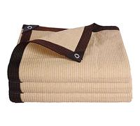 Toile d'ombrage beige 3 x 3 m avec œillets, filet d'ombrage résistant aux UV pour jardin, terrasse, pergola, serre - Bâche en maille filet