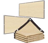 Toile d'ombrage beige anti-UV 90 % pour jardin, serre, poulailler, plantes, tailles : 4 x 5 m, 2 x 4 m, 5 x 6 m, 6 x 7 m, 7 x 8 m, 8 x 9 m, 10 x 10 m