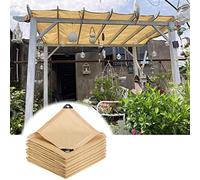 Toile d'ombrage beige pour jardin - Protection solaire à 90 % avec œillets et résistant aux UV - Tailles disponibles de 1 x 2 m à 6 x 7 m, parfaite pour les solutions d'ombrage en extérieur.