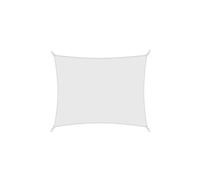 Toile D'ombrage Blanc Toutes Les Tailles 420D imperméable à l'eau Voile d'ombrage carré Rectangle Triangle Jardin terrasse auvent Piscine Ombre Camp randonnée Cour(4x4m)