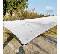 Toile d'ombrage blanche avec œillets pour serres, granges, niches de chiens, auvents d'ombrage - Tailles : 1 x 2 m, 2 x 2 m, 5 x 5 m, 3 x 6 m, 2 x 6 m, 5 x 6 m, 4 x 7 m