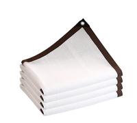 Toile d'ombrage blanche pour jardin - Filet respirant anti-UV à 85 % pour plantes et serres - Maille à œillets - 4 x 2 m - Protection solaire pour l'extérieur