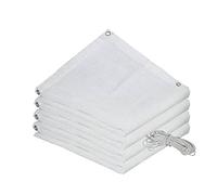Toile Dombrage Blanche Résistante à 85% - Moustiquaire Respirante Et Perméable à Lair avec œillets Et Corde - Voile Dombrage Toit, Cour, Jardin, Clôture Extérieure White 2x5m/6.6x16ft