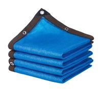 Toile d'ombrage bleue haute densité avec œillets, protection UV à 90 %, pour abris d'auto en plein air, disponible en tailles 1 x 4 à 7 x 10 m, parfait pour les terrasses et les jardins.