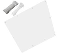 Toile d'ombrage de 1,6 x 6,5 m - Résistante à la déchirure avec cordes fixes pour jardin, terrasse et piscine - Filet anti-soleil blanc pour une meilleure défense UV