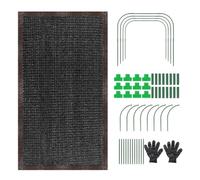 Toile d'ombrage de jardin 200 x 100 cm résistante aux UV et à la chaleur | Kit de toile d'ombrage de jardin pour fleurs, légumes, terrasse, parterre surélevé, cour, pelouse, serre, poulailler
