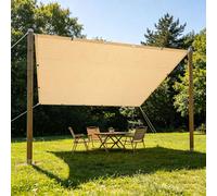 Toile d'ombrage de Serres 1.7 x 4 m Anti UV Filet Ombrage avec Œillets pour Jardin, Terrasse, Balcon, Camping, Pergola, Couleur Crème