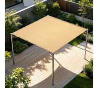 Toile d'ombrage de Serres 150 x 320 cm Vent et Perméable à l'eau Filet D'Intimité Résistant pour Potager, Serre, Balcon, Terrasse, Pergola, Patio, Couleur Crème