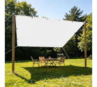 Toile d'ombrage de Serres 2.2 x 3.4 m Anti UV Filet Ombrage avec Œillets pour Jardin, Terrasse, Balcon, Camping, Pergola, Blanc