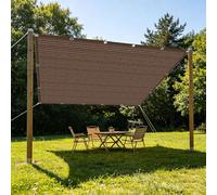 Toile d'ombrage de Serres 2.9 x 3.6 m Anti UV Filet Ombrage avec Œillets pour Jardin, Terrasse, Balcon, Camping, Pergola, Brun