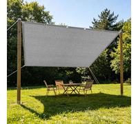 Toile d'ombrage de Serres 3 x 4 m Anti UV Filet Ombrage avec Œillets pour Jardin, Terrasse, Balcon, Camping, Pergola, Gris Clair