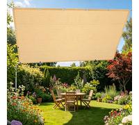Toile d'ombrage de Serres 65 x 600 cm Protection Solaire Filet D'Intimité avec Œillets pour Jardin, Terrasse, Balcon, Camping, Pergola, Couleur Crème