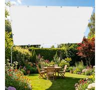 Toile d'ombrage de Serres 70 x 400 cm Protection Solaire Filet D'Intimité avec Œillets pour Jardin, Terrasse, Balcon, Camping, Pergola, Blanc
